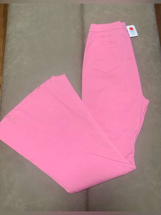 Daisy Denim - Daisy Women’s Pink Stretch Distressed Raw Hem Flared Leg Jeans NEW Size 2X